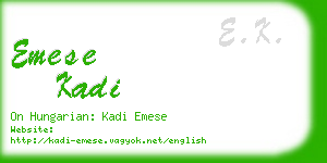 emese kadi business card